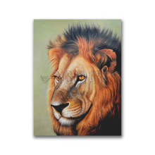 3D Stretched Oil Painting Lion on Canvas